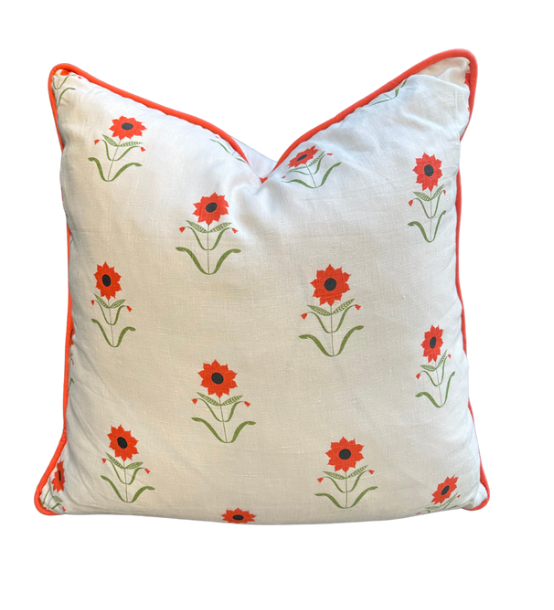 Custom Schumacher Forget Me Nots Pillow