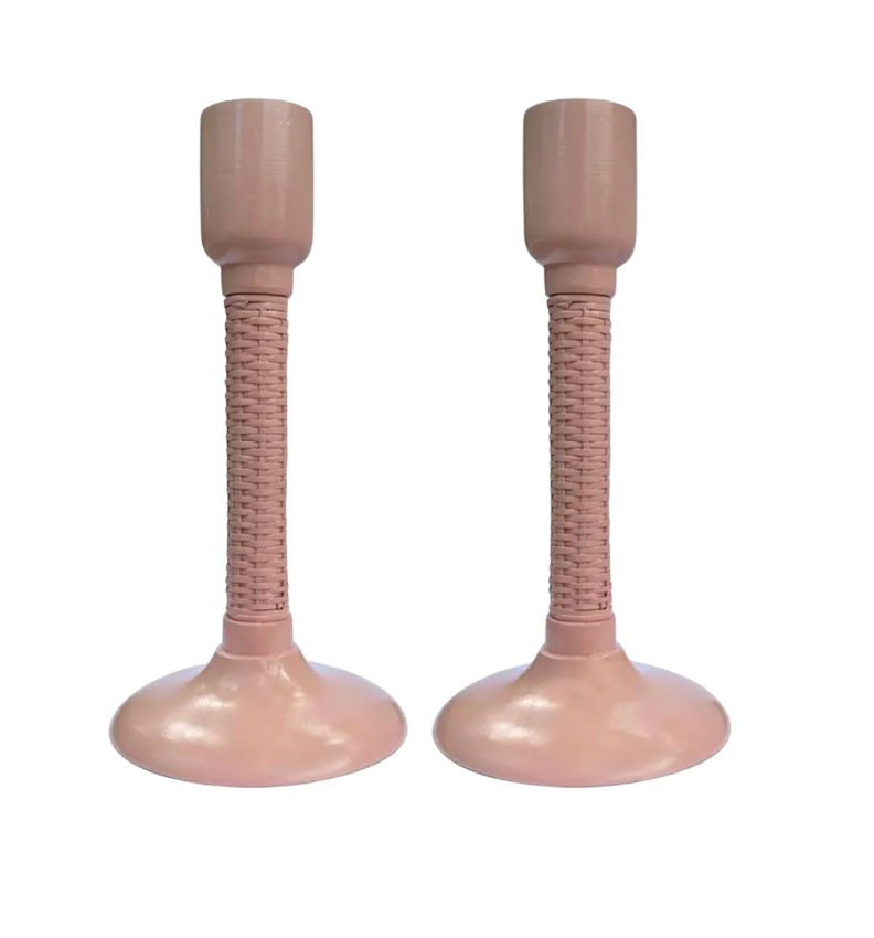 Rattan Candlesticks