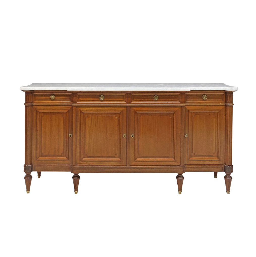 French Louis XVI marble top sideboard