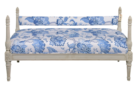 Louis XVI Upholstered Window/Hall Bench