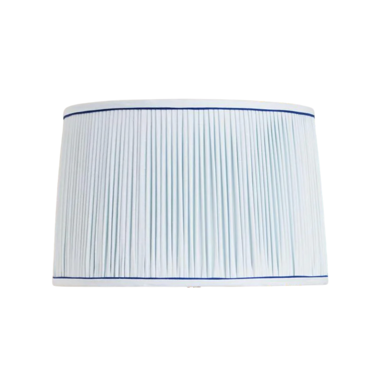 Sorella Glenn Light Blue Shirred Drum Lampshade