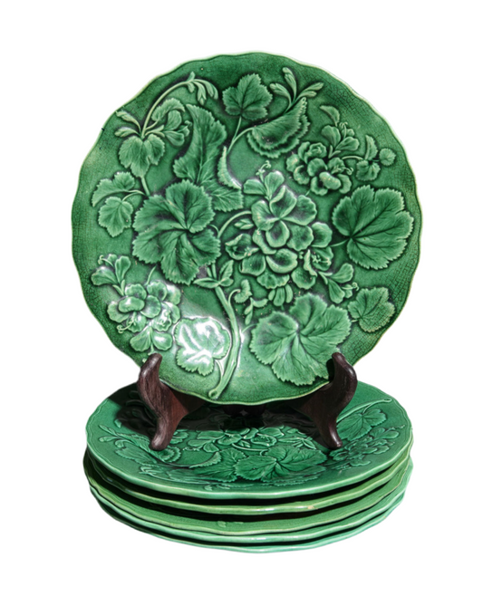 Green Majolica Plates