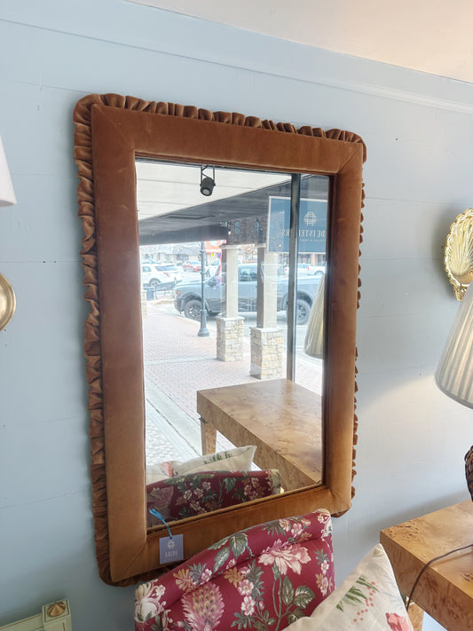 Velvet Ruffled Mirror