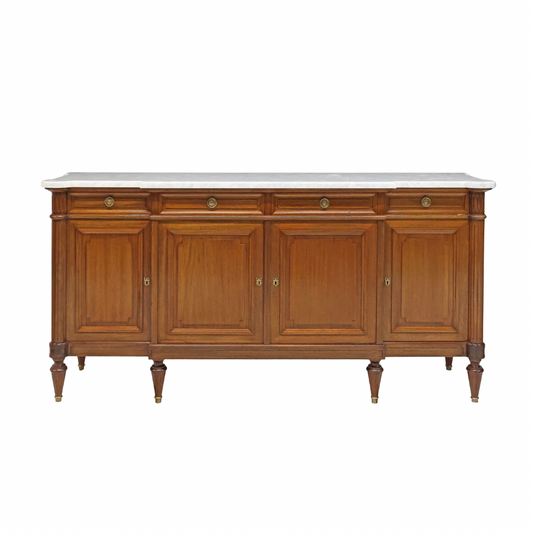 French Louis XVI marble top sideboard